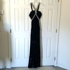 Glitzy Blush Prom Dress Size 6